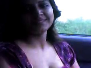 My Indian Girlfriends Boobs In Car